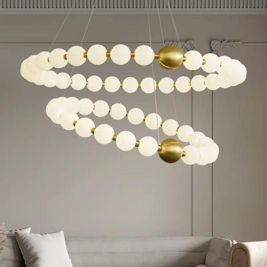 2 Ring LED Pendant Light Fixture