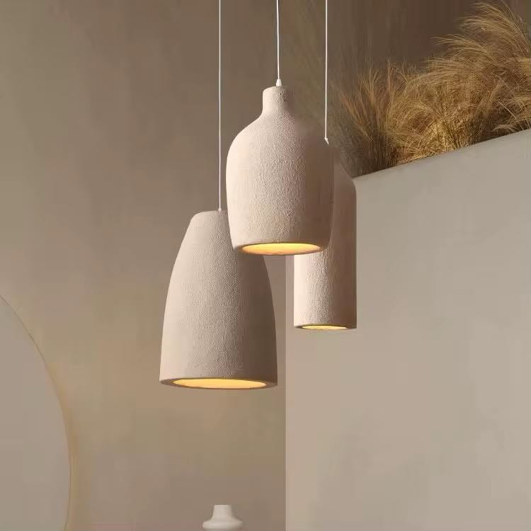 Designer Minimalist LED Chandelier Cement-3 lights