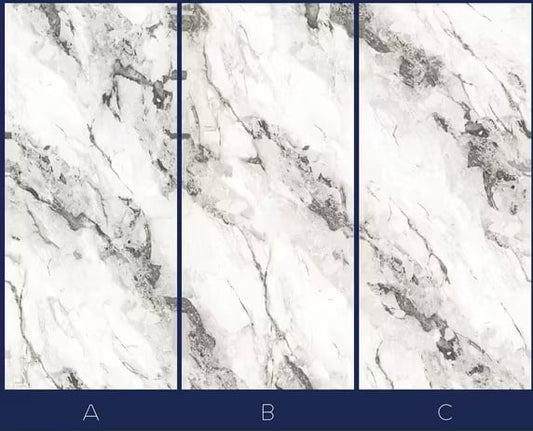 Book Match UV Marble Panels (set of 3)
