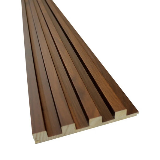 Oak Brown Tambour Wall Panels 95"x6"-4 pcs