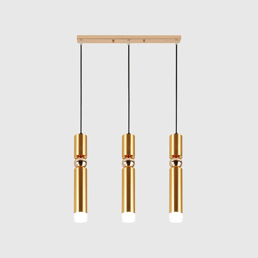 3-Lights LED Golden Aluminum Pendant Lighting