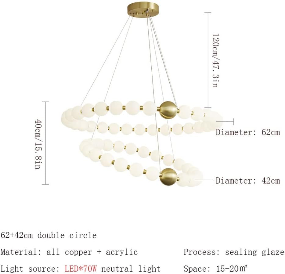 2 Ring LED Pendant Light Fixture
