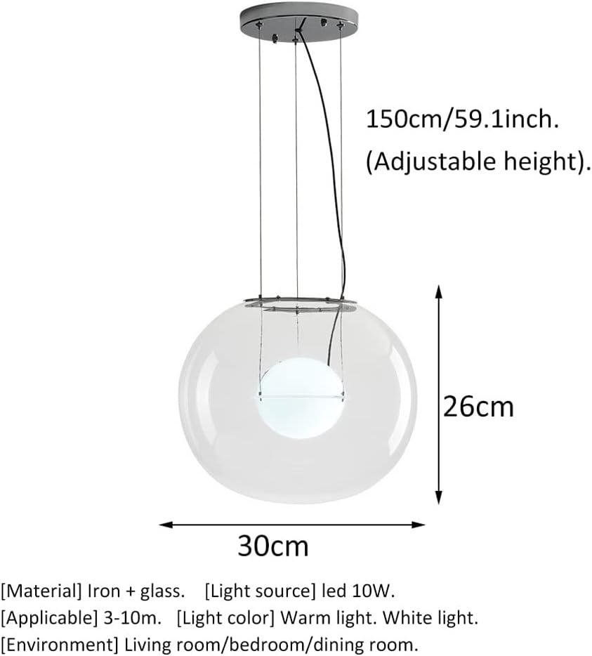 1 Light Transparency Glass Chrome Finish