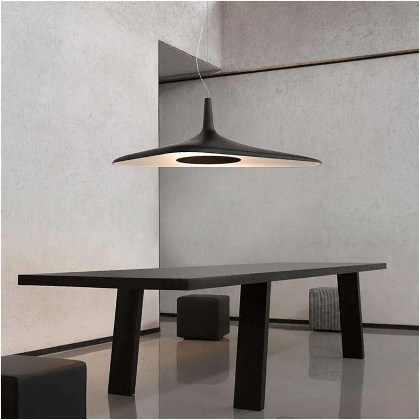Black Resin Modern Pendant Light