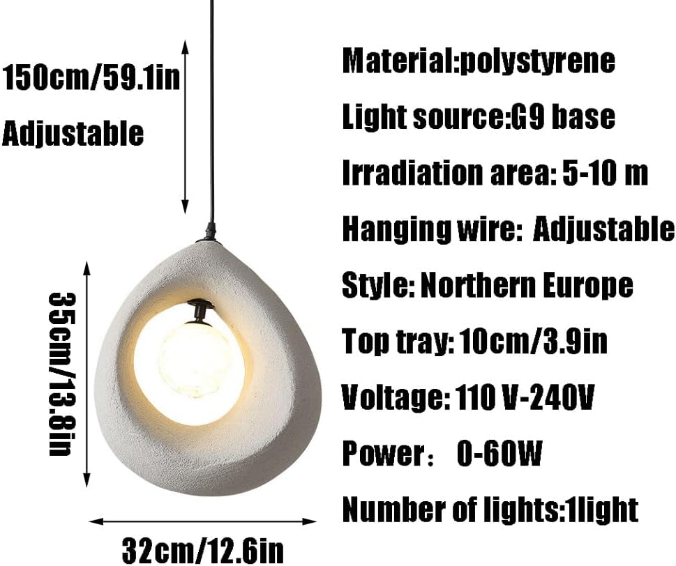 Polypropylene Japanese Style Pendant Light