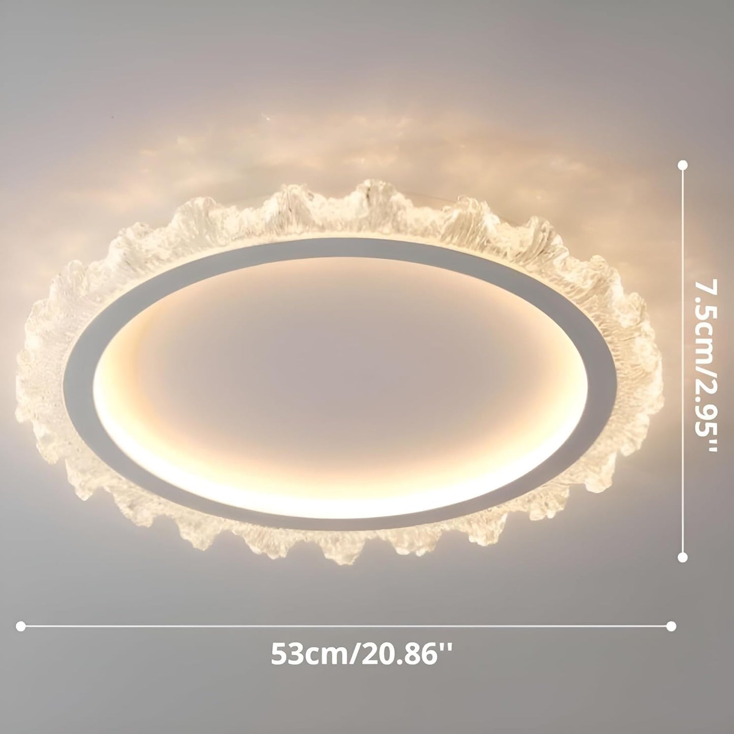 White Flower Glass Ceiling Light