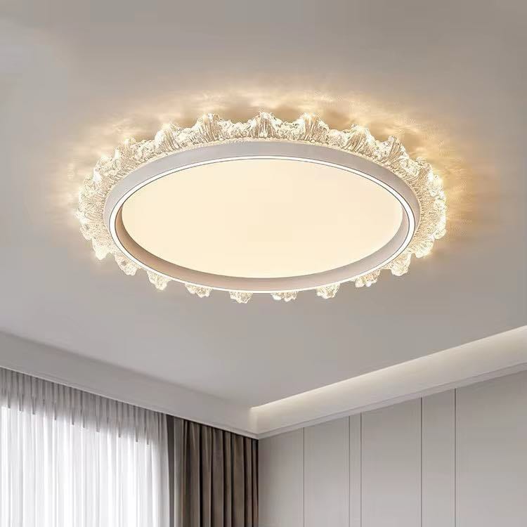 White Flower Glass Ceiling Light