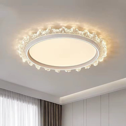White Flower Glass Ceiling Light