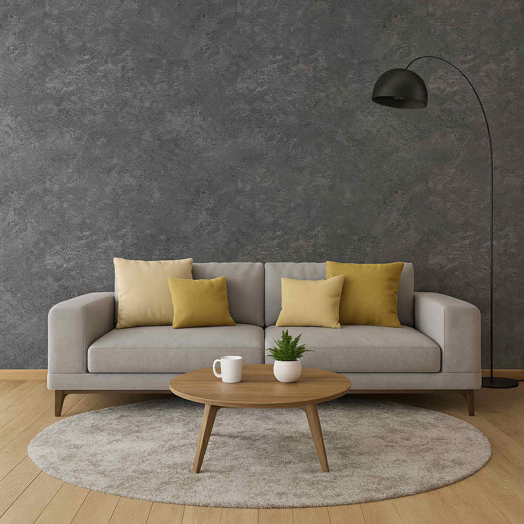 Textured Stone Pattern Panel Matt Grey
