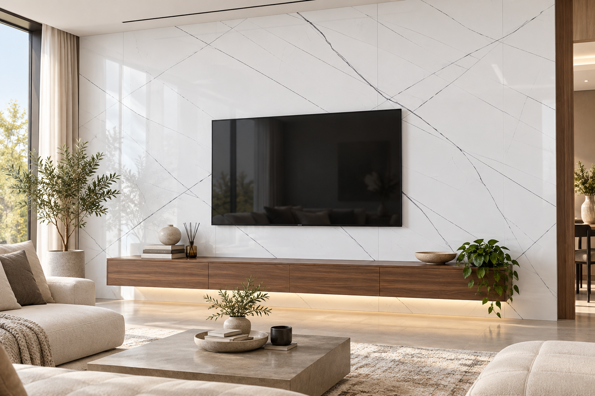 UV Marble Sheet Panel-Calacatta White PICK UP ONLY