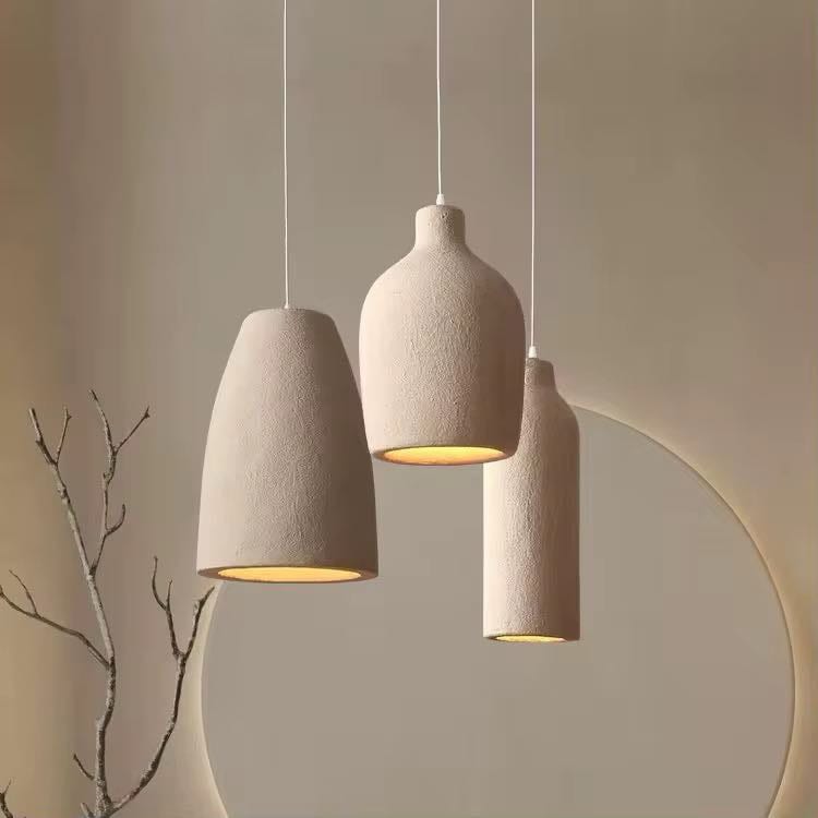 Designer Minimalist LED Chandelier Cement-3 lights