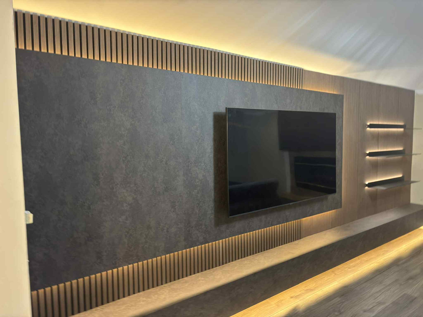 Textured Stone Pattern Panel Matt Grey
