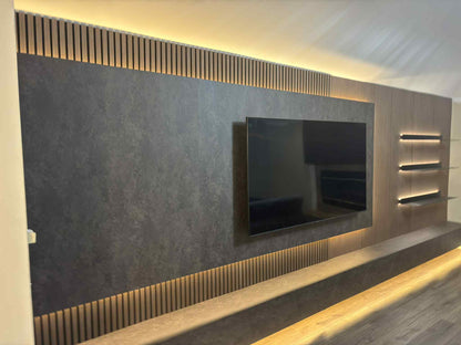 Textured Stone Pattern Panel Matt Grey