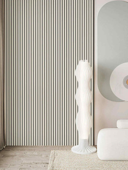 White Acoustic Veneer Slat Wall Panel