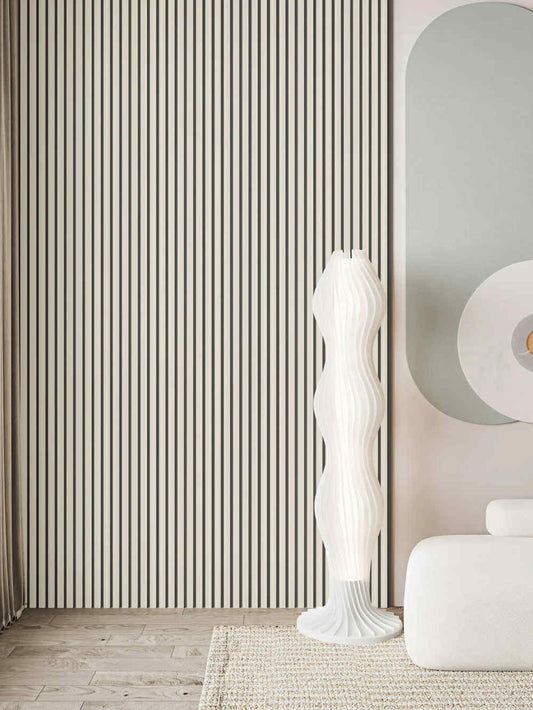 White Acoustic Veneer Slat Wall Panel