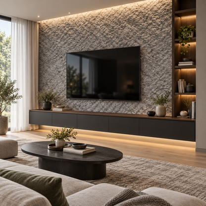 Grey Stone Soft Ceramic Panel - 118″ × 24″ PICK UP ONLY