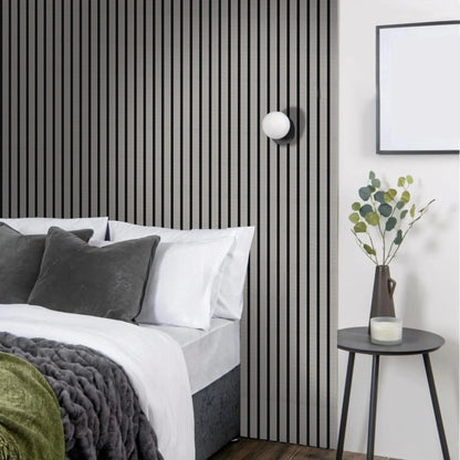 Grey Acoustic Veneer Slat Wall Panel