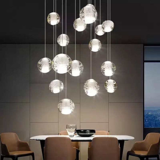 MODERN CRYSTAL RAINDROPS CHANDELIER LIGHT