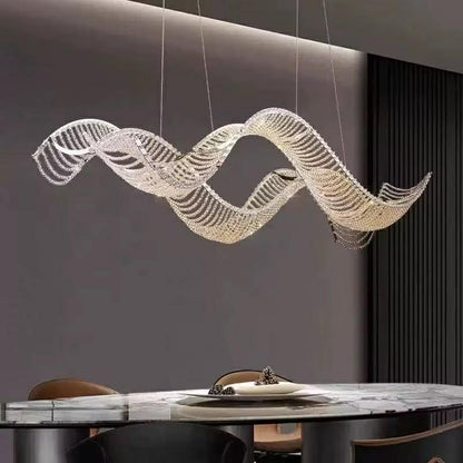 Wavy Crystal Chandelier