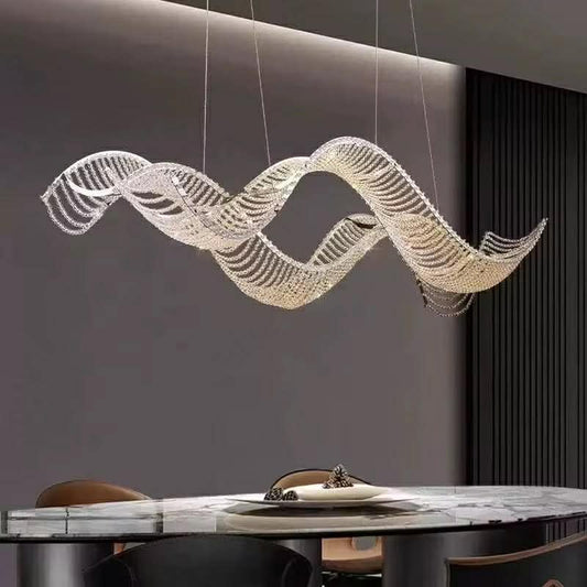 Wavy Crystal Chandelier