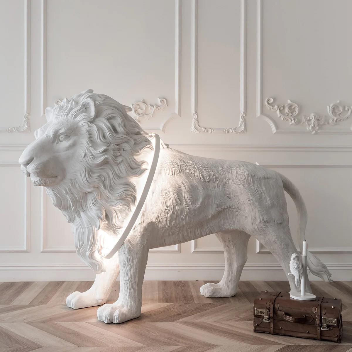 Lion Floor Lamp Sculpture