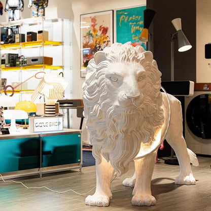 Lion Floor Lamp Sculpture