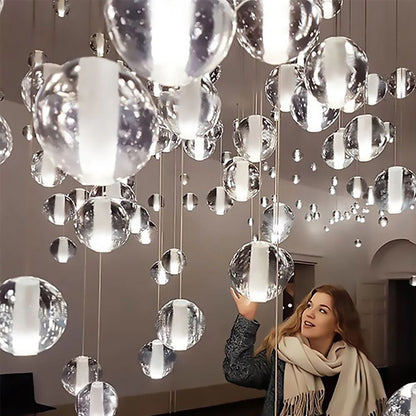 MODERN CRYSTAL RAINDROPS CHANDELIER LIGHT