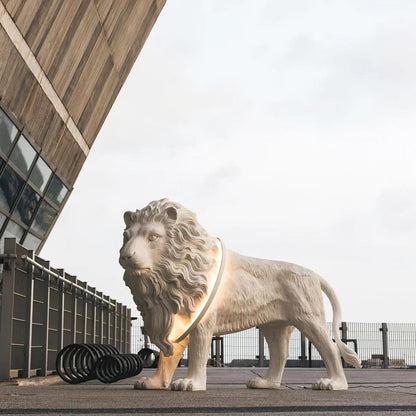 Lion Floor Lamp Sculpture