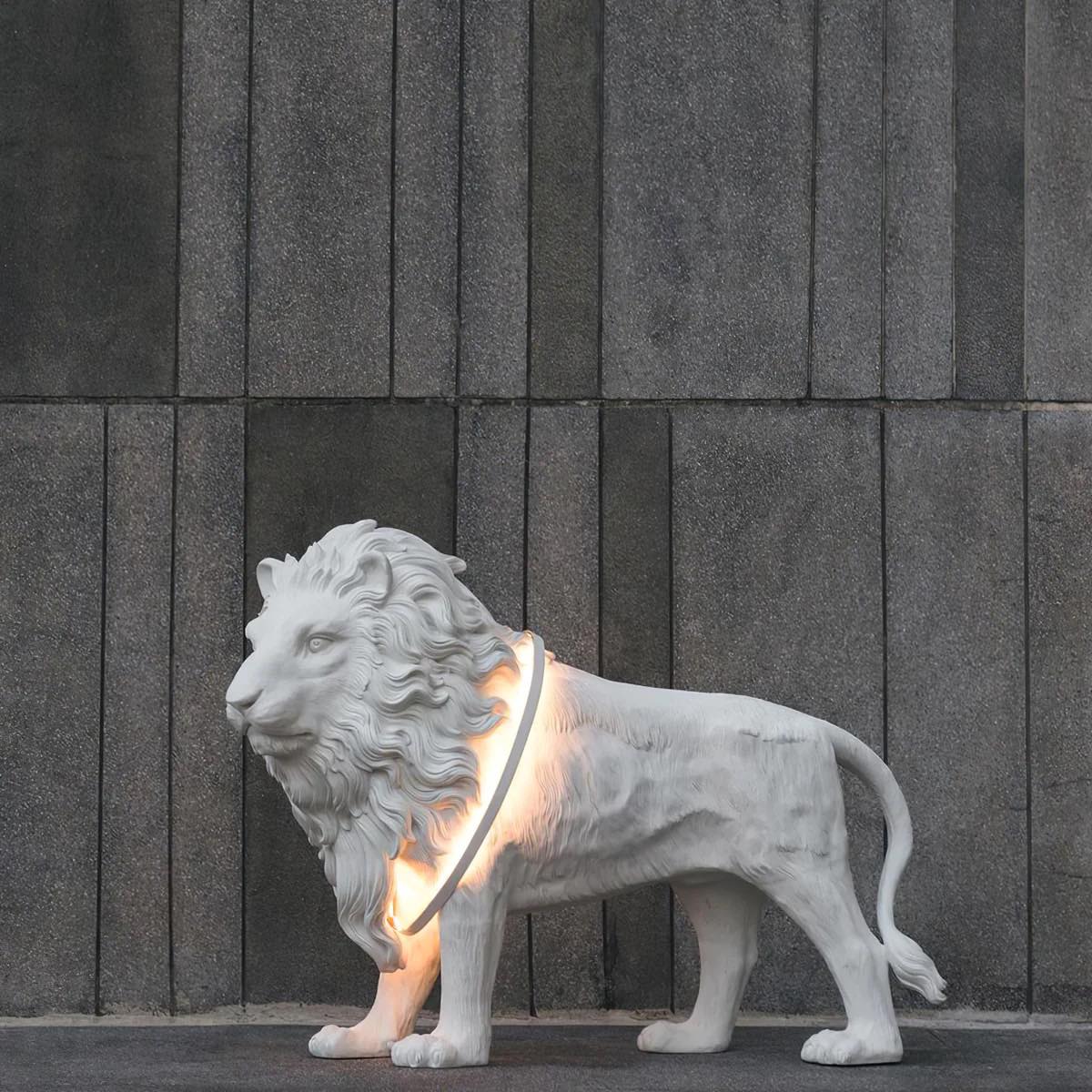 Lion Floor Lamp Sculpture