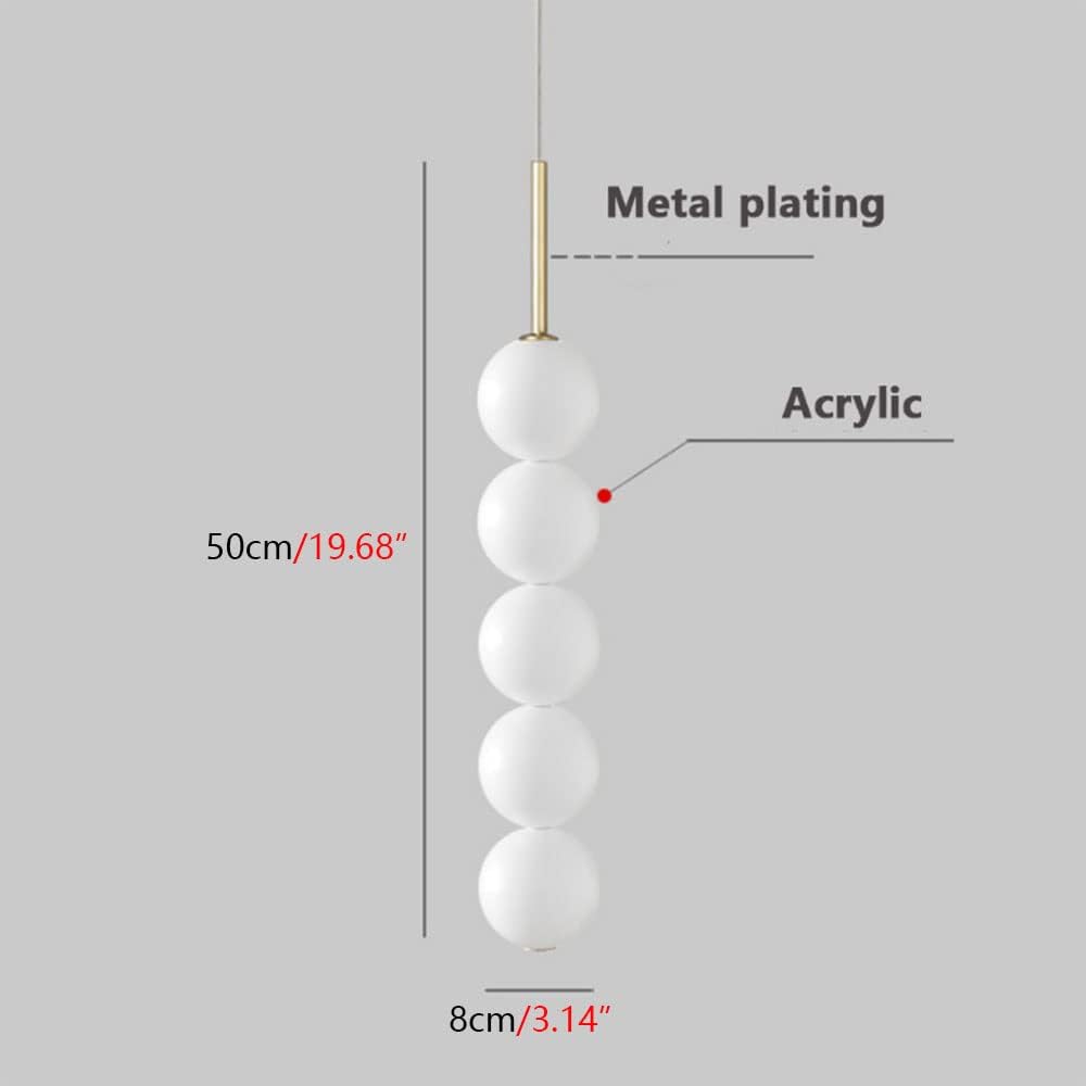 Modern Nordic Acrylic Ball Hanging Lamp