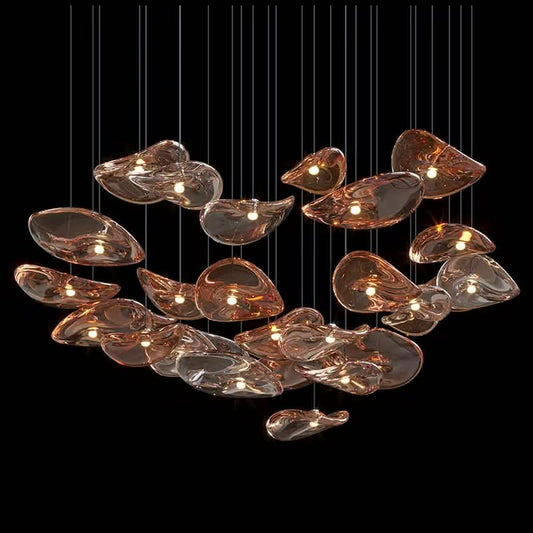 Floating Glass Pebble Chandelier