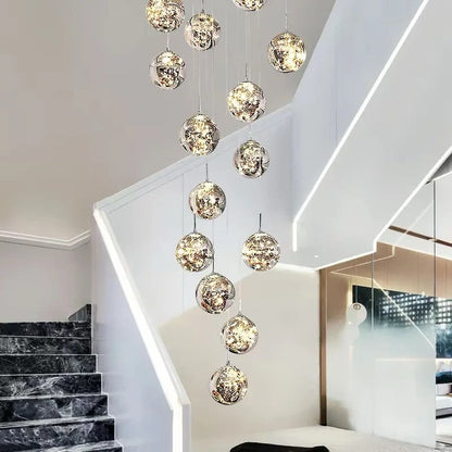 Staircase LED Chandelier Crystal