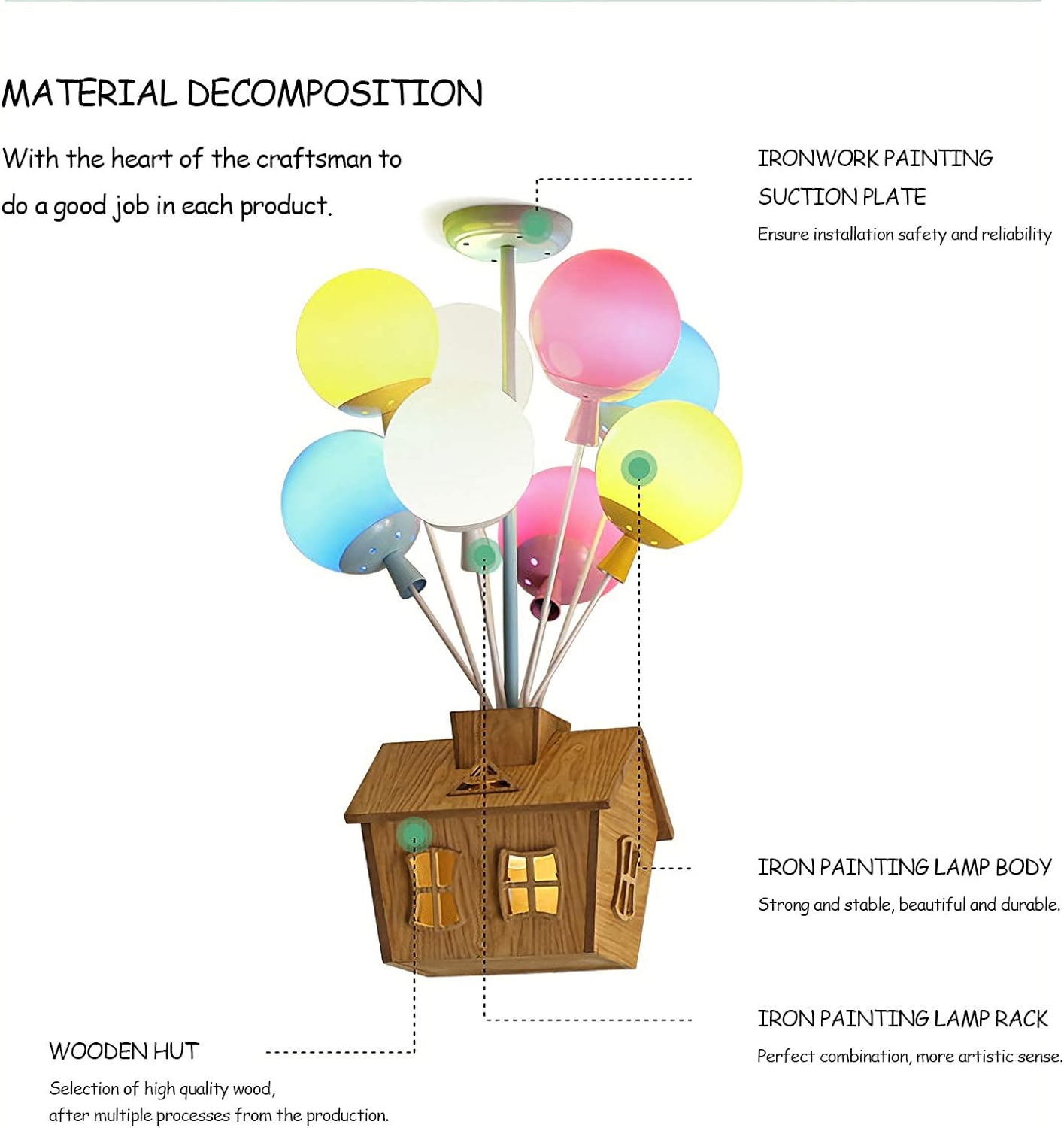 Colorful Air Balloon Pendant Ceiling Light (Six Balls)