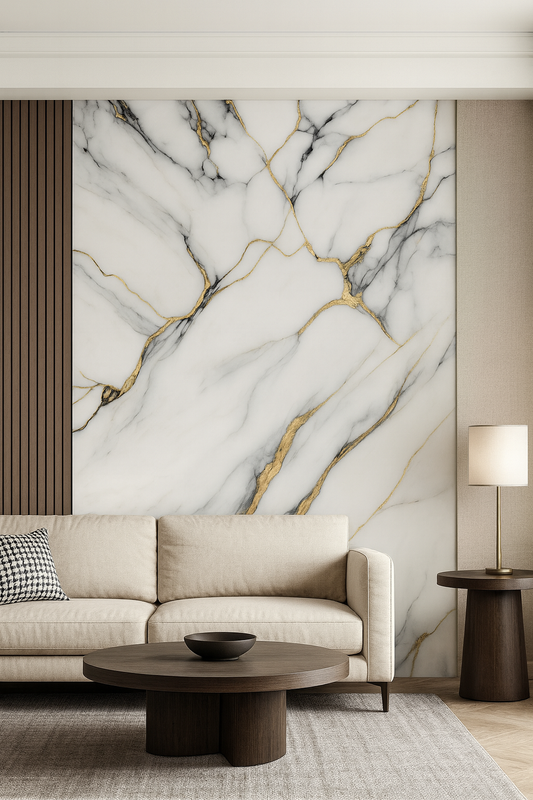 UV Marble Sheet Panel- Glacier