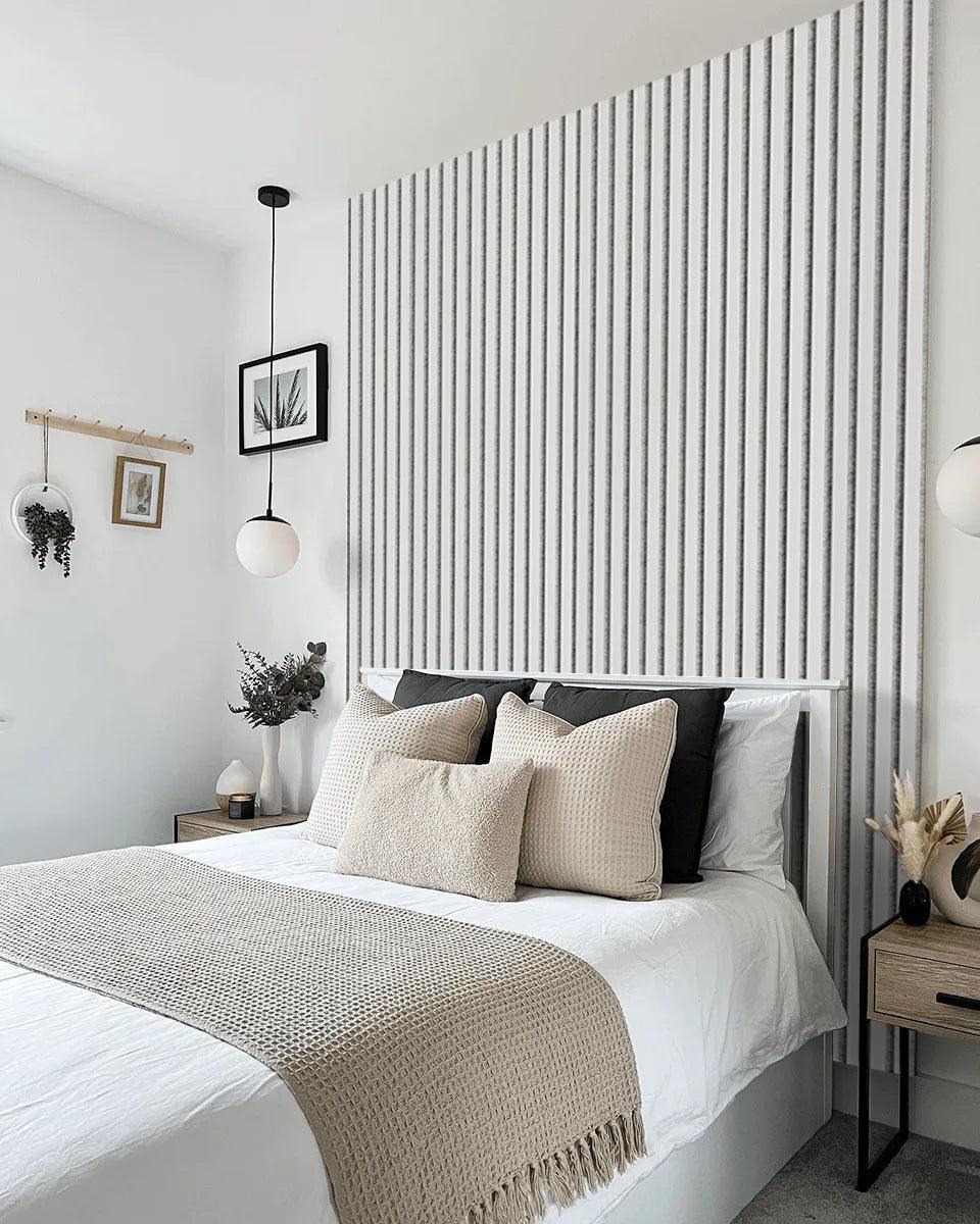 White Acoustic Veneer Slat Wall Panel