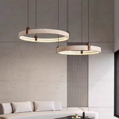Modern Stone Ring Pendant Light