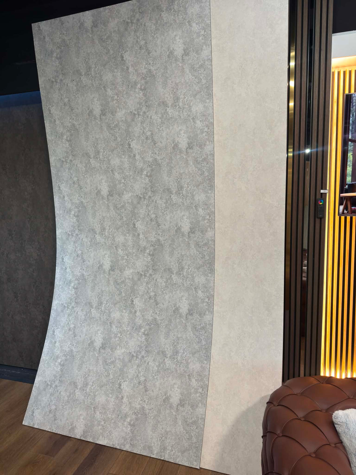Textured Stone Pattern Panel Matt Silver PICK UP ONLY