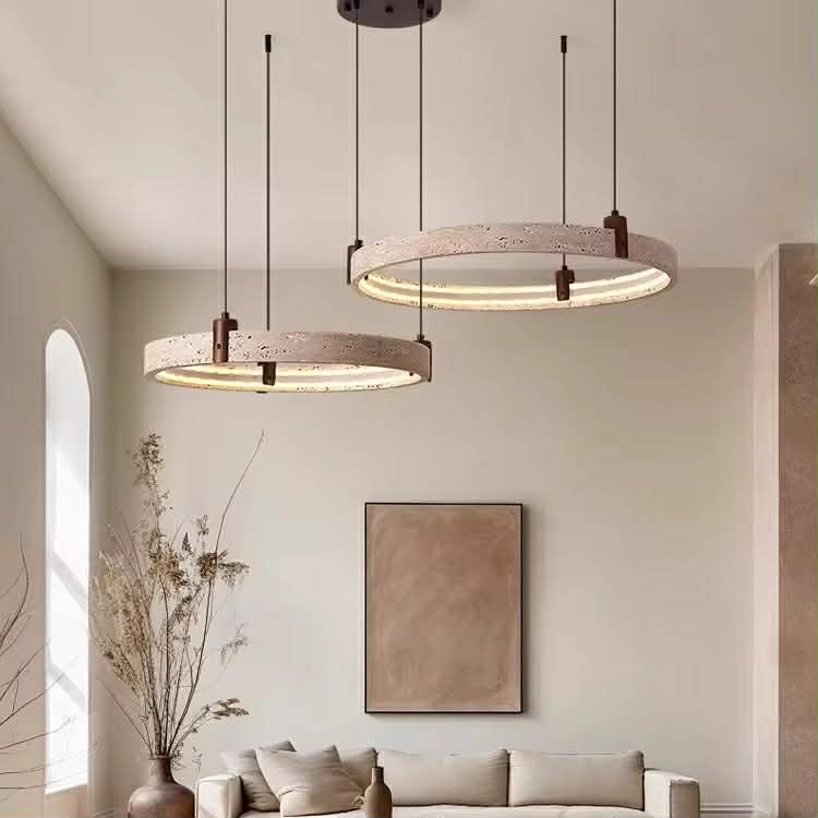 Modern Stone Ring Pendant Light