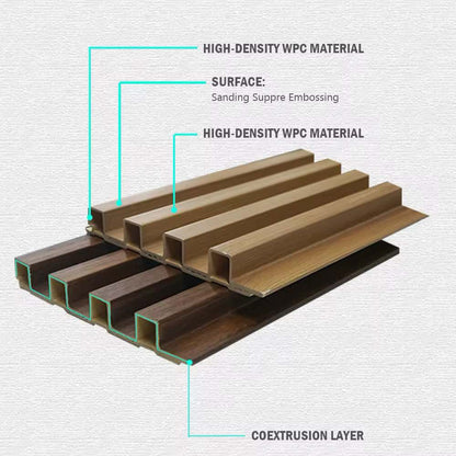 118"x7" WPC Outdoor Panel-Light Oak