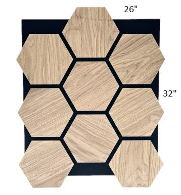 Hexagon Acoustic Panels- Natural Oak