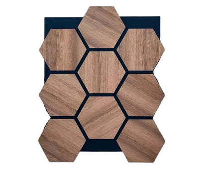 Hexagon Acoustic Panels- Natural Walnut